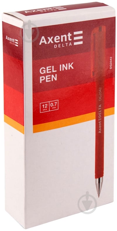 Ручка гелевая Axent красная DG2042-06 12 шт. - фото 2 Ручка гелевая Axent красная DG2042-06 12 шт. - фото 2
