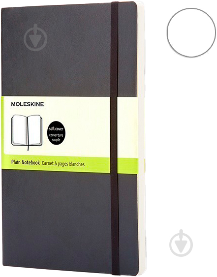 Книга для записей Classic 9 х 14 см нелинованный черный мягкий	(QP613) Moleskine - фото 1