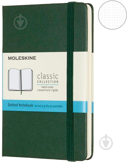 Книга для записей Classic 9 х 14 см точка миртовый зеленый	(MM713K15) Moleskine - фото 1