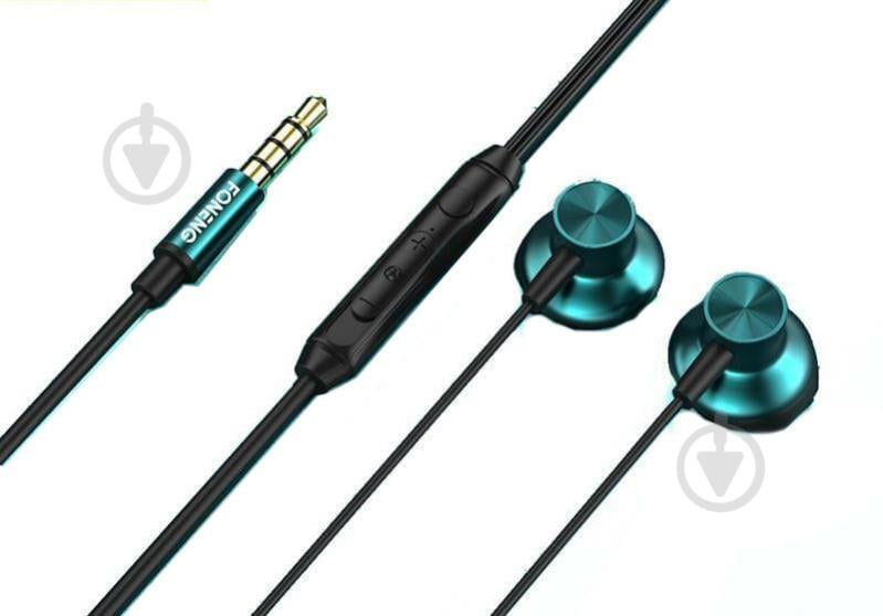 Гарнітура Foneng T63 Half in-ear metal music earphone black (T63-E-HIE-MM) - фото 1