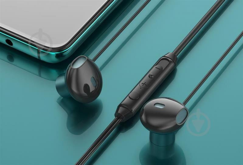 Гарнітура Foneng T63 Half in-ear metal music earphone black (T63-E-HIE-MM) - фото 2