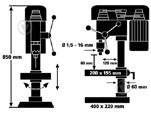 Верстат свердлильний Einhell 4520597 - фото 7