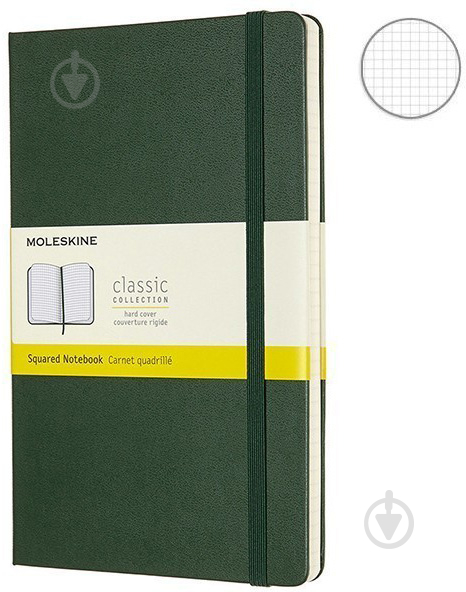 Блокнот клітка 13 х 21 см QP061K15 миртовий зелений Moleskine - фото 1