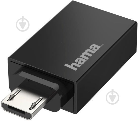 Адаптер Hama OTG MicroUSB to USB 2.0 black (00200307) - фото 1