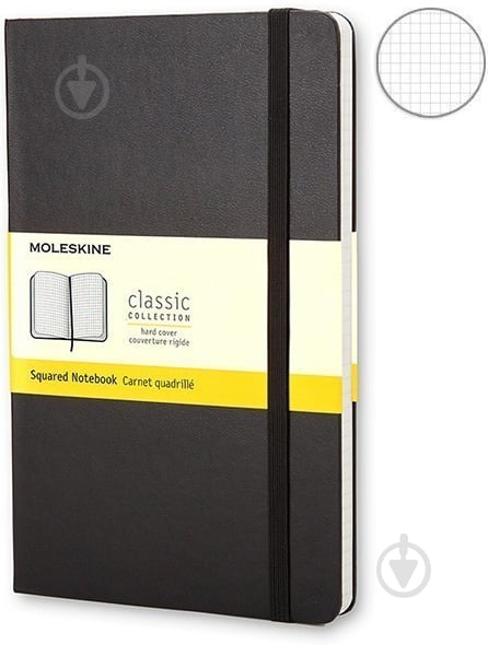 Блокнот Classic 13 х 21 см клетка черный (QP061) Moleskine - фото 1