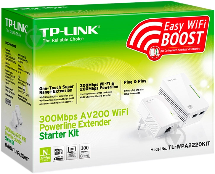 Адаптер Powerline TP-LINK TL-WPA2220KIT - фото 6