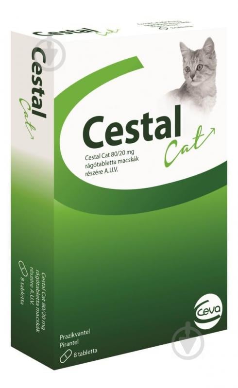 Препарат антигельмінтний CEVA 1шт для котів Cestal Cat (1 табл. на 4 кг) - фото 1