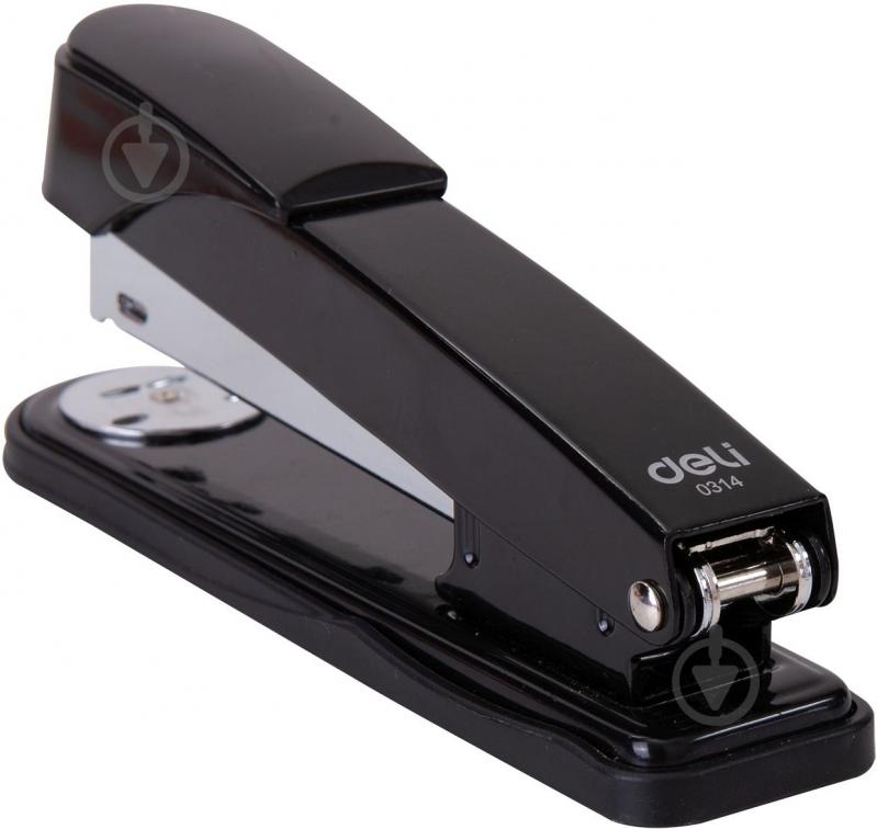 Степлер 0314E черный Deli - фото 1 Степлер 0314E черный Deli - фото 1