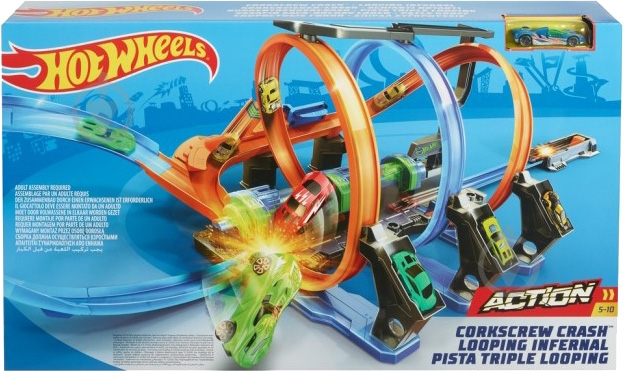 Трек Hot Wheels невероятные виражи FTB65 - фото 1 Трек Hot Wheels невероятные виражи FTB65 - фото 1
