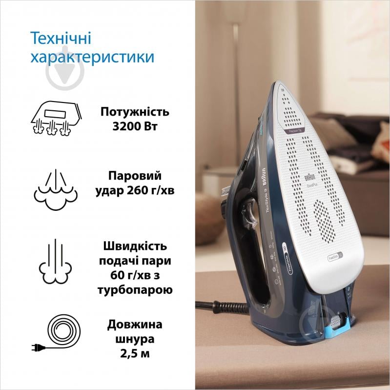 ВІТРИНА! Праска Braun SI9682DB TexStyle 9 - фото 3 ВІТРИНА! Праска Braun SI9682DB TexStyle 9 - фото 3