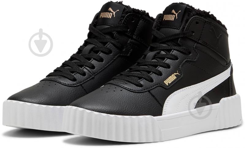 Кроссовки для девочек демисезонные Puma Carina 3.0 Mid WTR Jr 40358001 р.36 черные - фото 4