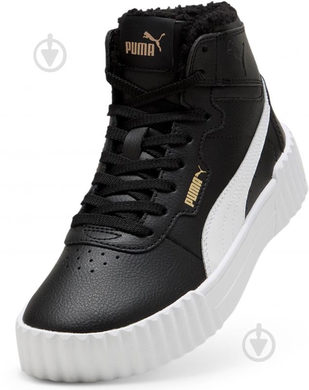 Кроссовки для девочек демисезонные Puma Carina 3.0 Mid WTR Jr 40358001 р.36 черные - фото 6