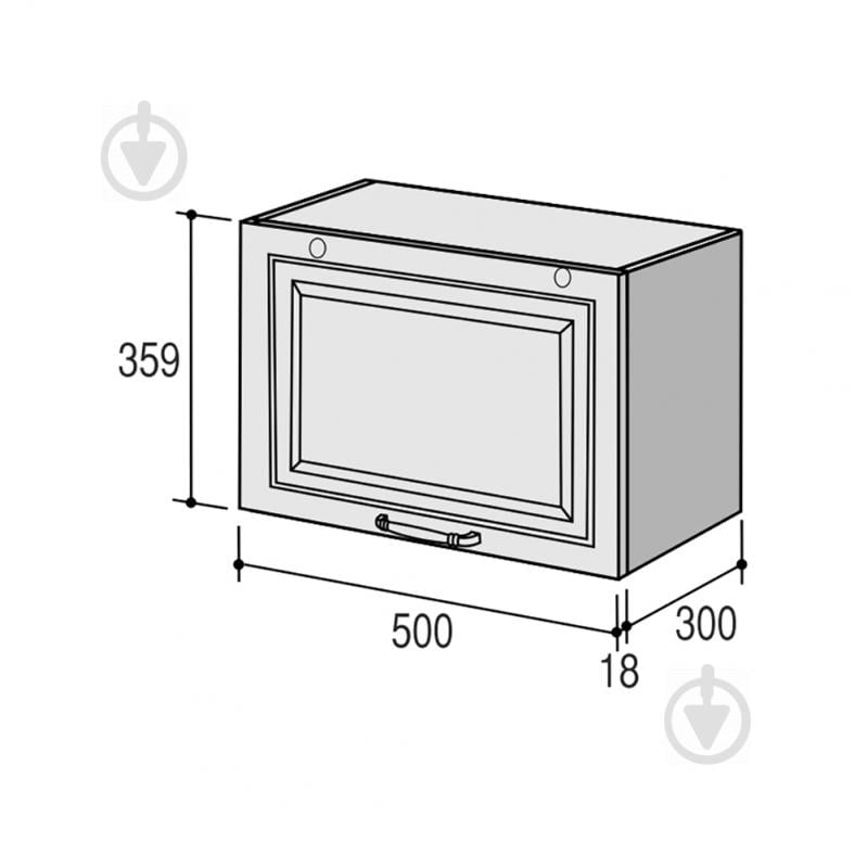 Шкаф верхний Марсель МВ 500х360х300 мм белый шелк/белый ROKO - фото 3