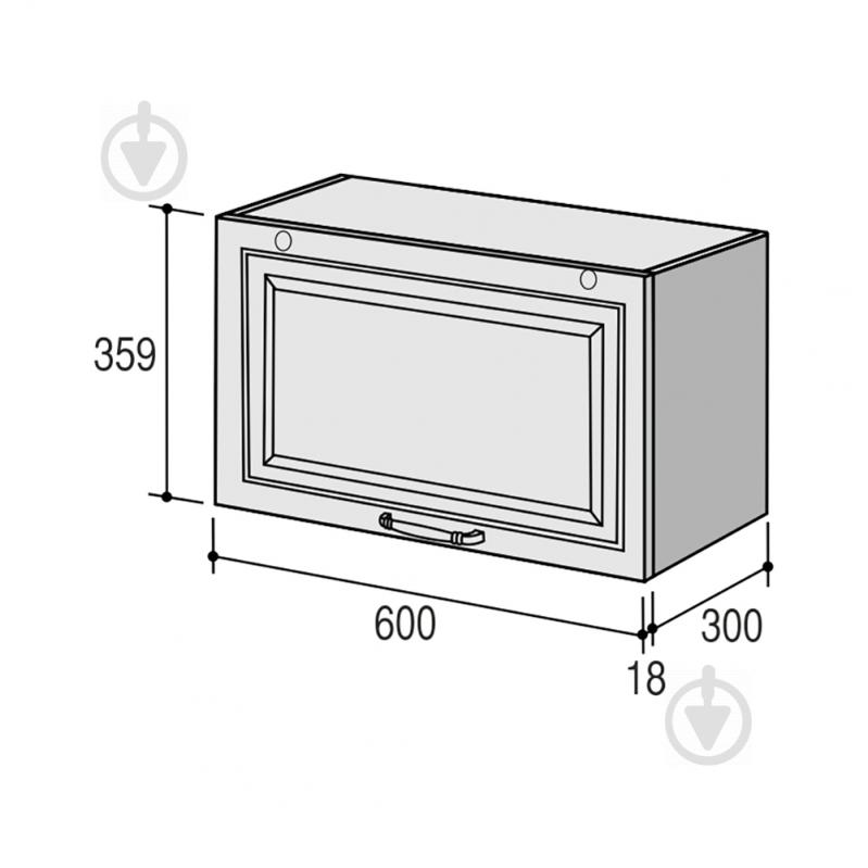 Шкаф верхний Марсель МВ 600х360х300 мм белый шелк/белый ROKO - фото 3