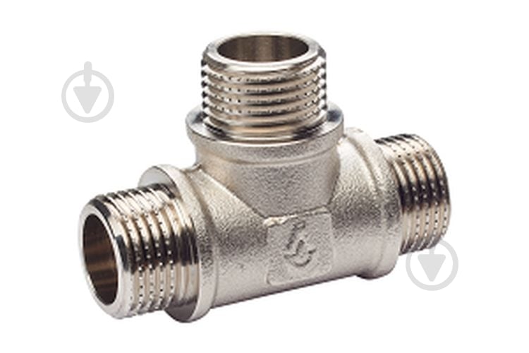 Тройник ННН Brass 1/2" никель - фото 1