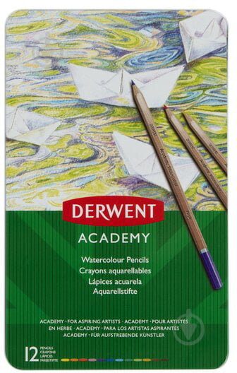 Олівці акварельні Academy Watercolour 12 кольорів Derwent - фото 4