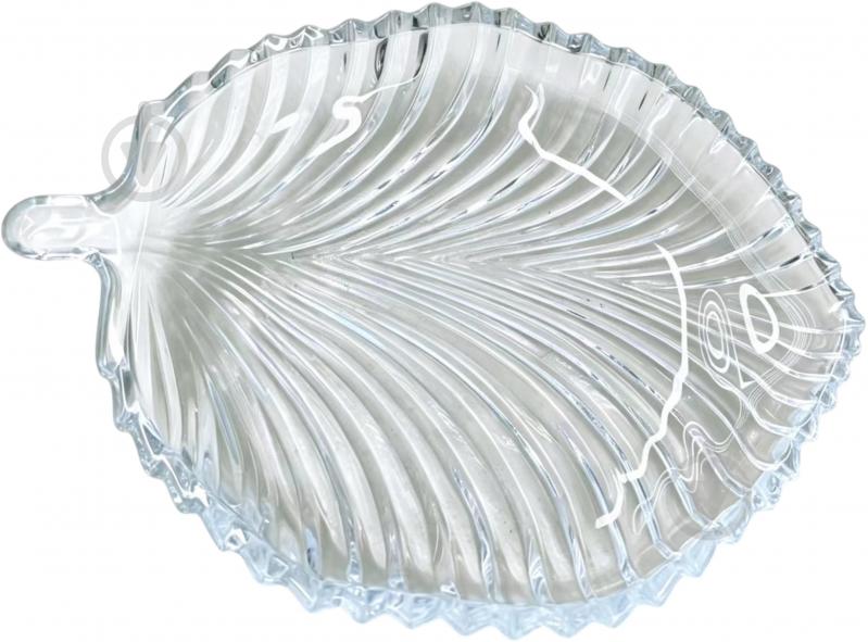 Блюдо сервировочное Leaf glass 16,5x20,4x2 см - фото 1