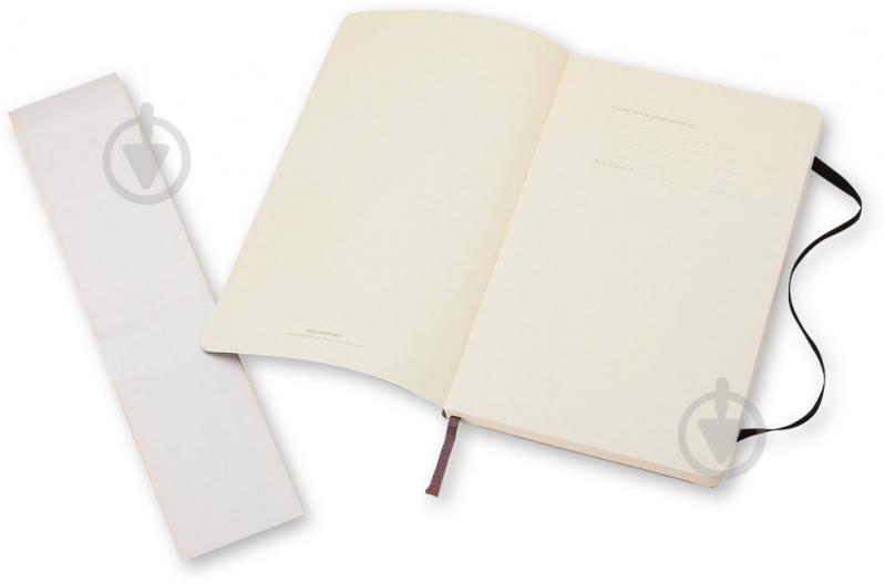 Книга для записей Classic 13 х 21 см нелинованный черный мягкий (QP618) Moleskine - фото 3