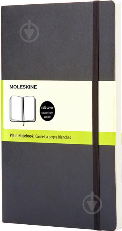 Книга для записей Classic 13 х 21 см нелинованный черный мягкий (QP618) Moleskine - фото 1