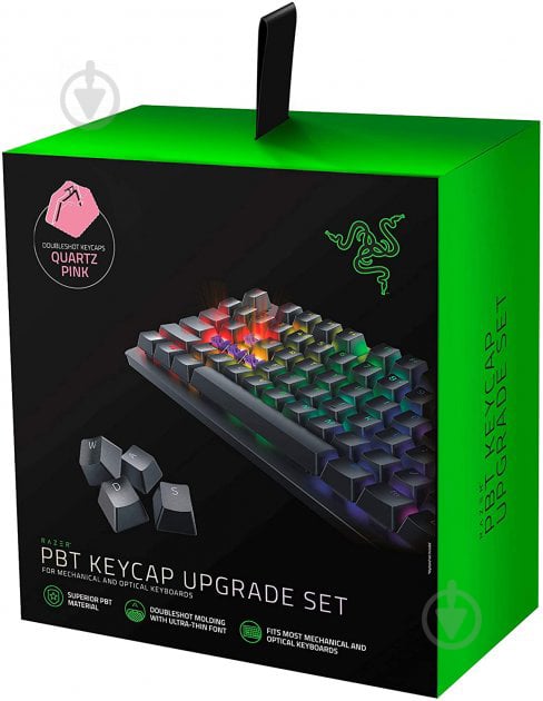 Набір кейкапів Razer PBT Keycap Razer рожевий (RC21-01490300-R3M1) - фото 5