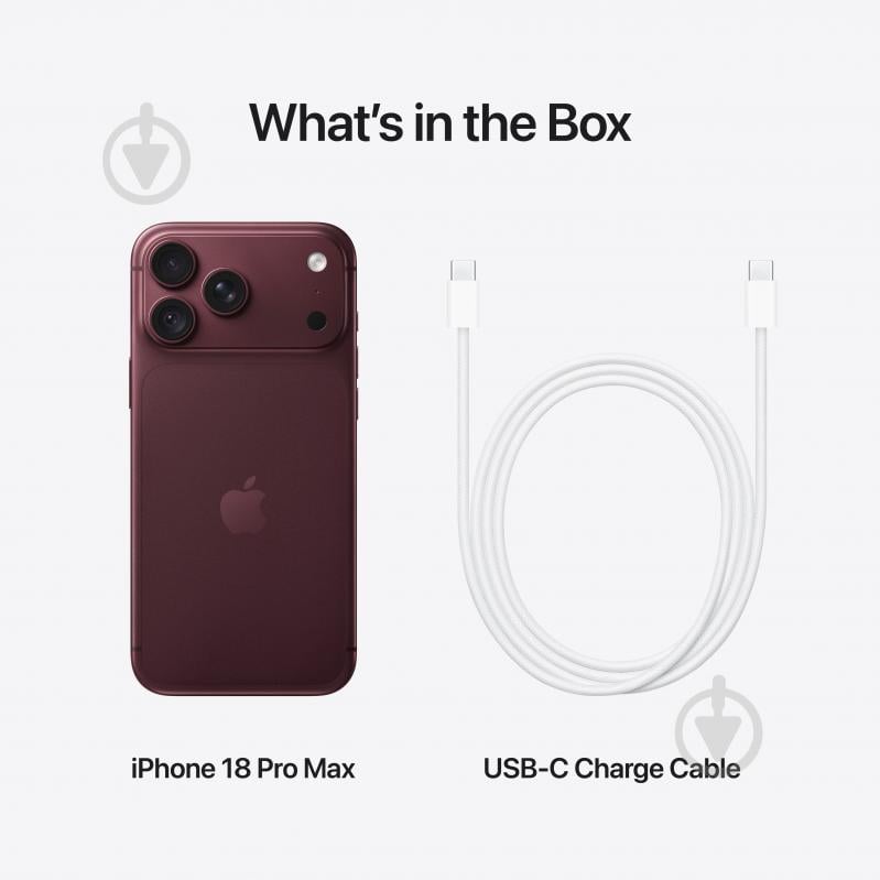 Смартфон Apple iPhone 18 Pro Max 1TB Burgundy (MJY04AF/A) - фото 3