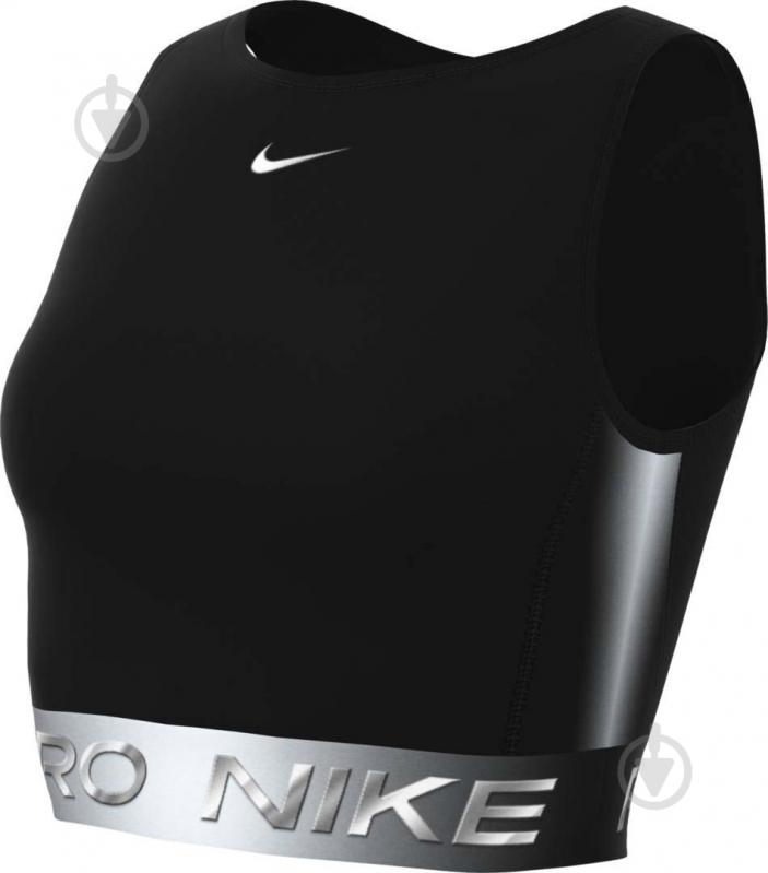 Топ Nike W NP DF CROP TANK SHINE FB5588-010 р.XS черный - фото 7