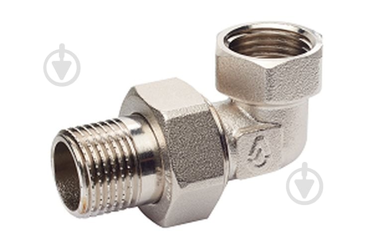 Американка ВН Brass 1/2" угловая никель - фото 1 Американка ВН Brass 1/2" угловая никель - фото 1