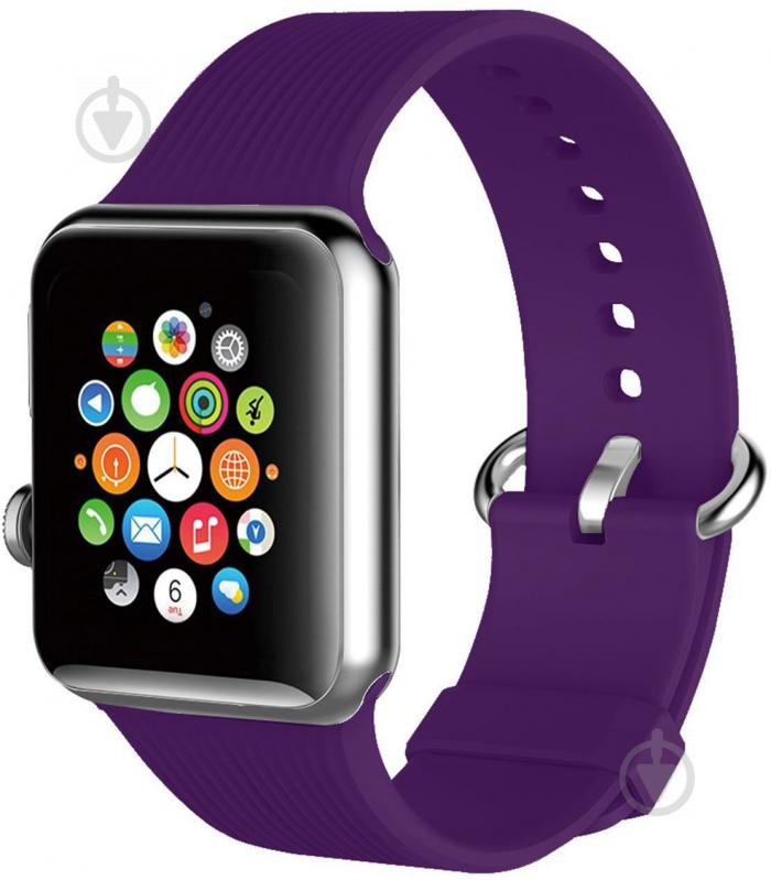 Ремешок Promate Silica-42 силиконовый для Apple Watch 42-44 мм purple silica-42.purple - фото 1