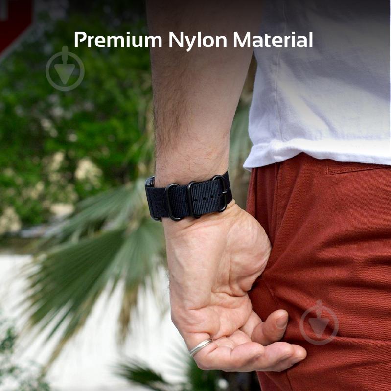 Ремінець Promate нейлоновий Nylox-38 для Apple Watch 38-40 мм black nylox-38.black - фото 4