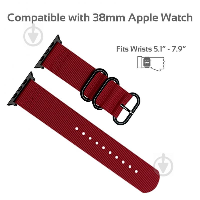 Ремешок Promate для Apple Watch 38-40 мм red nylox-38.red - фото 3