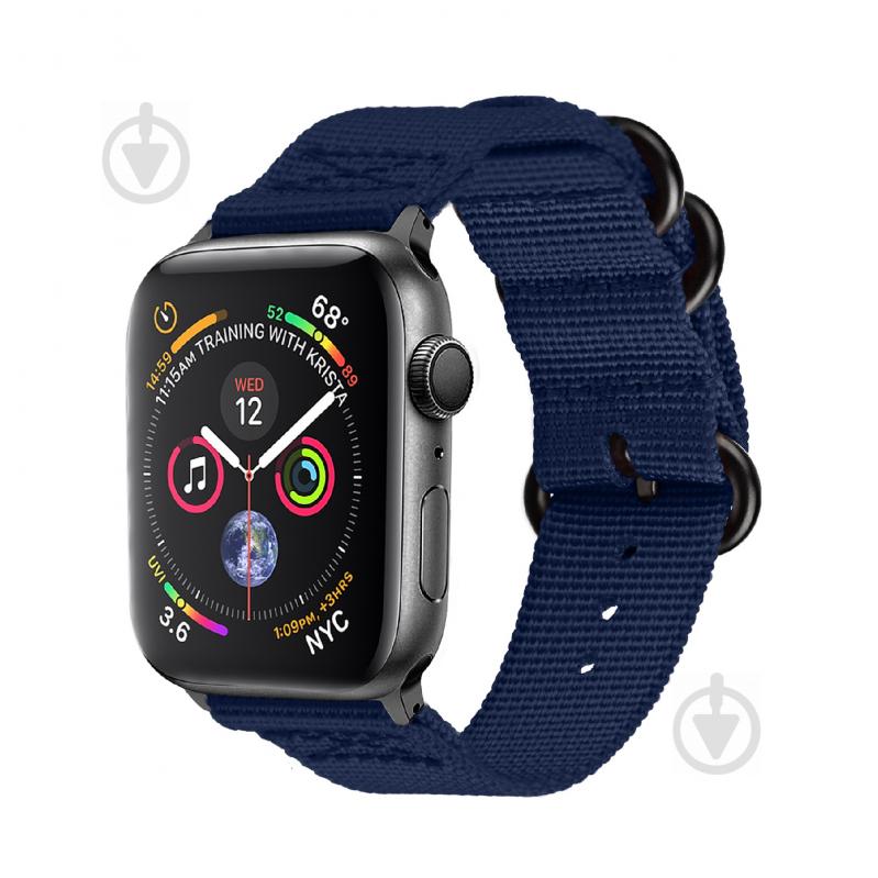 Ремінець Promate для Apple Watch 38-40 мм blue nylox-38.blue - фото 1