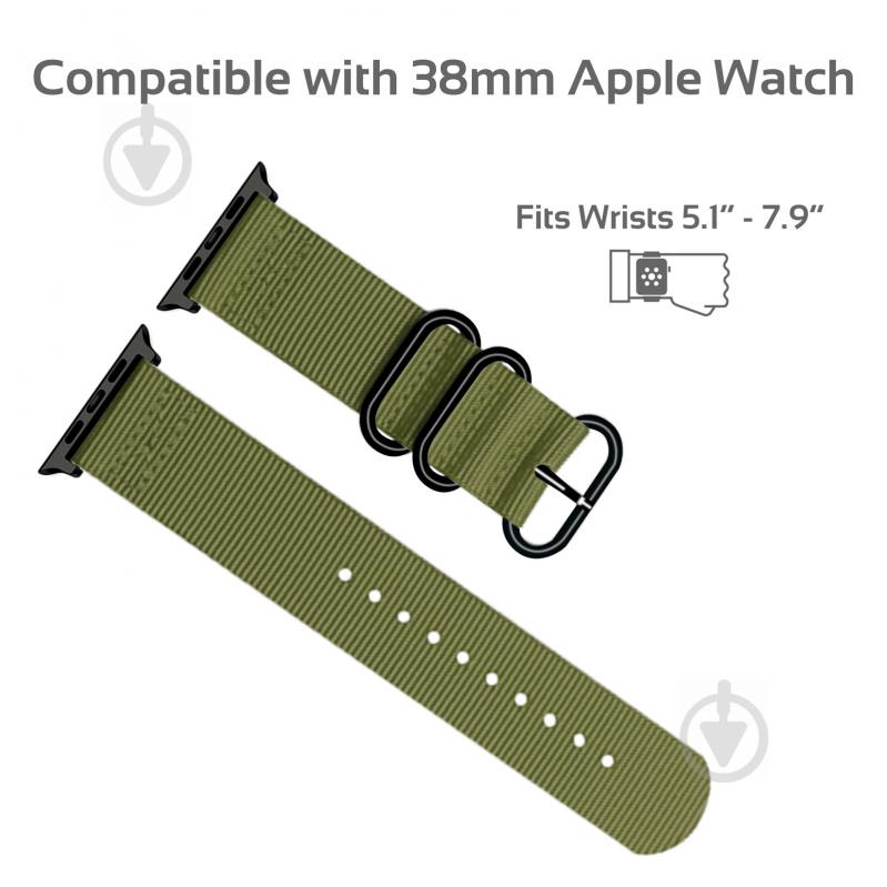 Ремешок Promate для Apple Watch 38-40 мм green nylox-38.green - фото 3