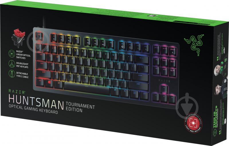 Клавіатура ігрова Razer Huntsman TE Red Switch RU (RZ03-03081000-R3R1) black - фото 6