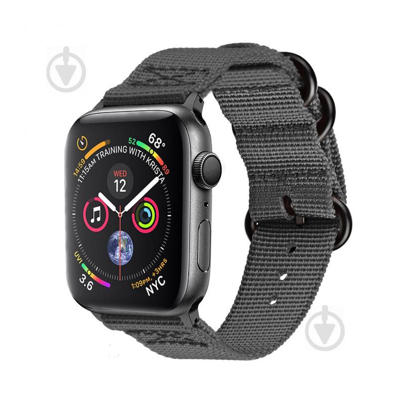 Ремешок Promate для Apple Watch 38-40 мм grey nylox-38.grey - фото 1