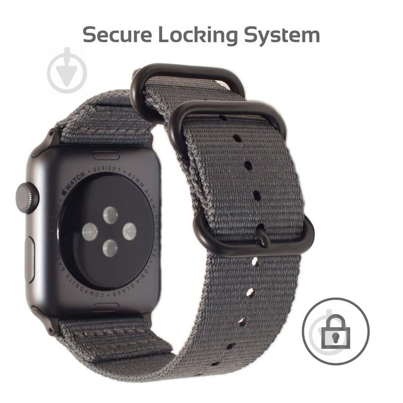 Ремешок Promate для Apple Watch 38-40 мм grey nylox-38.grey - фото 2