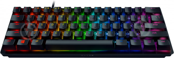 Клавиатура Razer Huntsman mini Purple Switch RU (RZ03-03391500-R3R1) black - фото 2