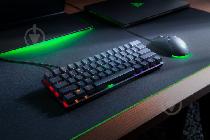 Клавиатура Razer Huntsman mini Purple Switch RU (RZ03-03391500-R3R1) black - фото 6