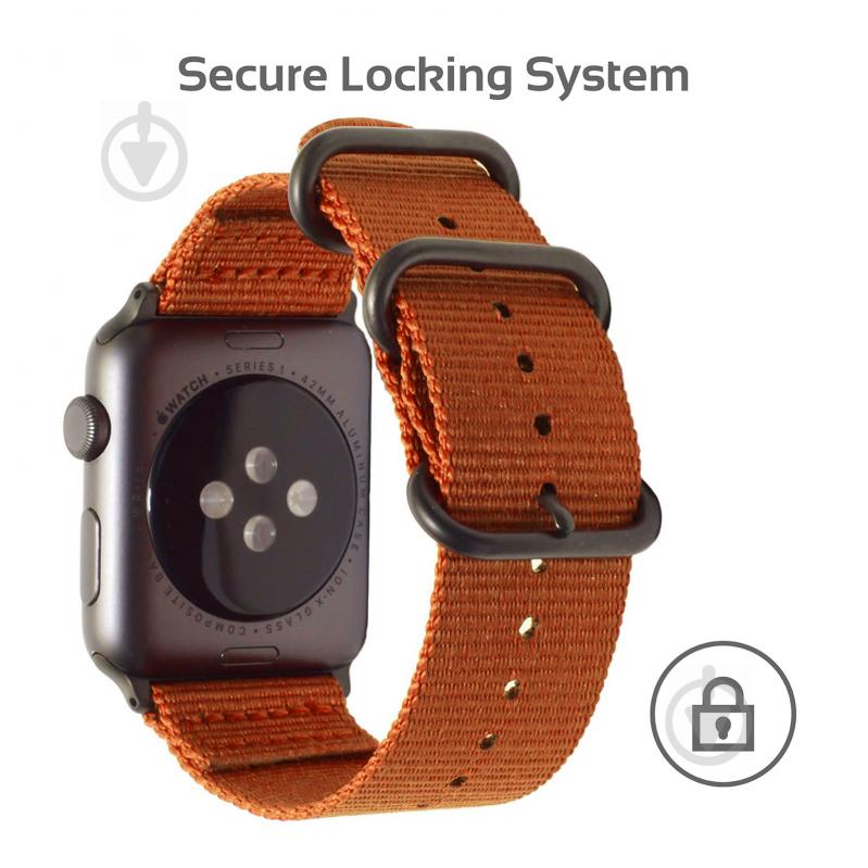 Ремінець Promate для Apple Watch 38-40 мм orange nylox-38.orange - фото 2