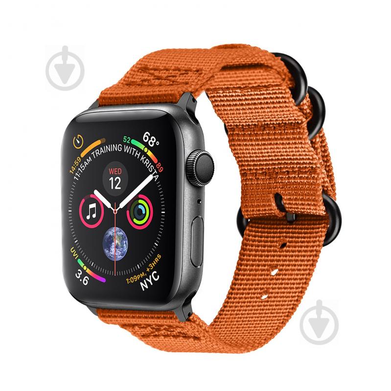 Ремінець Promate для Apple Watch 38-40 мм orange nylox-38.orange - фото 1