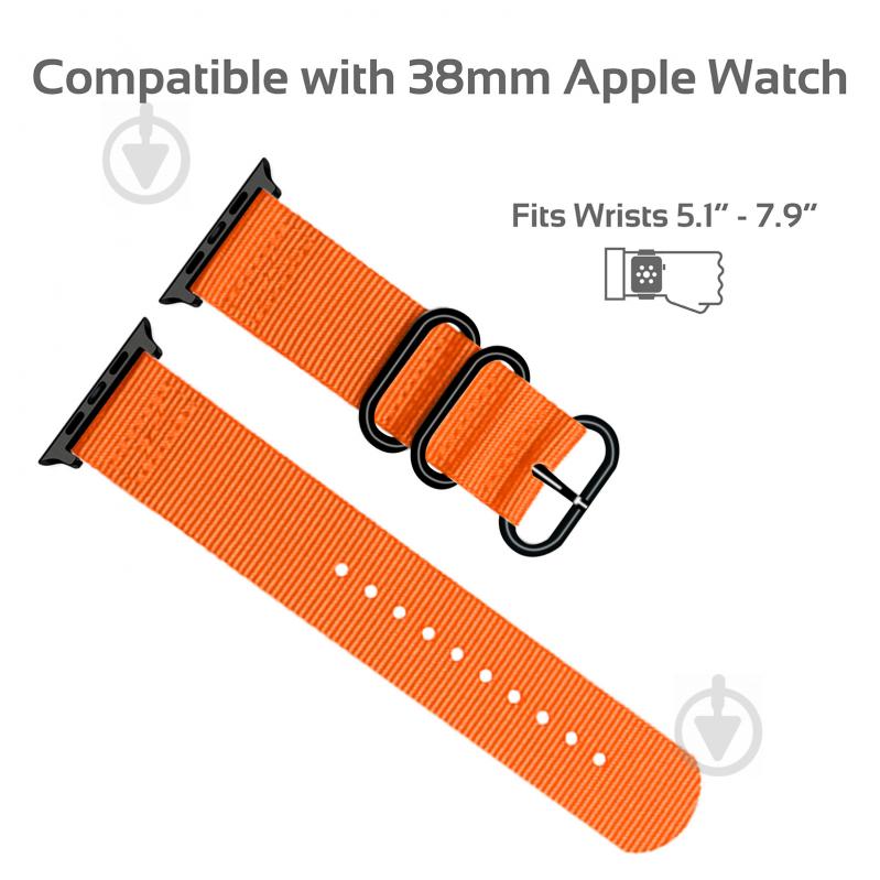 Ремінець Promate для Apple Watch 38-40 мм orange nylox-38.orange - фото 3