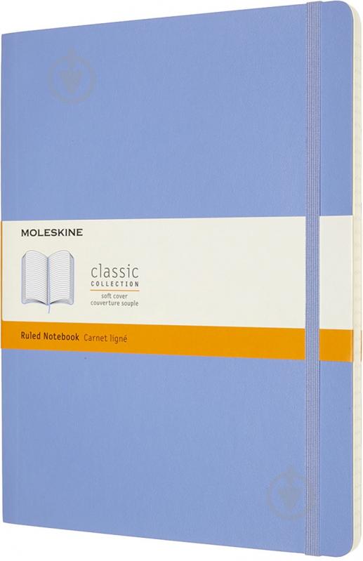 Книга для записей Classic 19 х 25 см линия голубая гортензия мягкий (QP621B42) Moleskine - фото 1