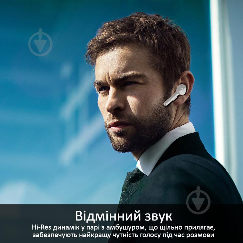 Bluetooth-гарнітура Promate Pioneer Bluetooth 5 white (pioneer.white) - фото 2