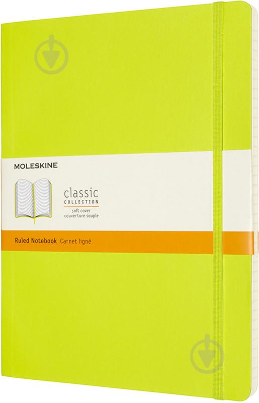 Книга для записей Classic 19 х 25 см линия лимонный зеленый мягкий (QP621C2) Moleskine - фото 1