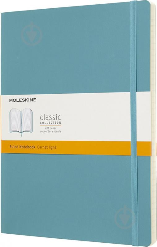 Книга для записей Classic 19 х 25 см линия океанский синий мягкий (QP621B35) Moleskine - фото 1