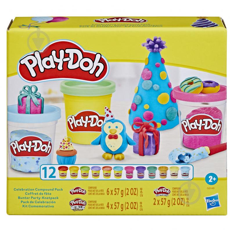 Набір для творчості Play-Doh 12 баночок з масою для ліплення G0149 - фото 8