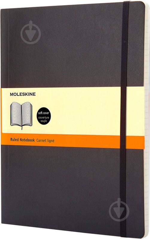 Книга для записей Classic 19 х 25 см линия черный мягкий (QP621) Moleskine - фото 1