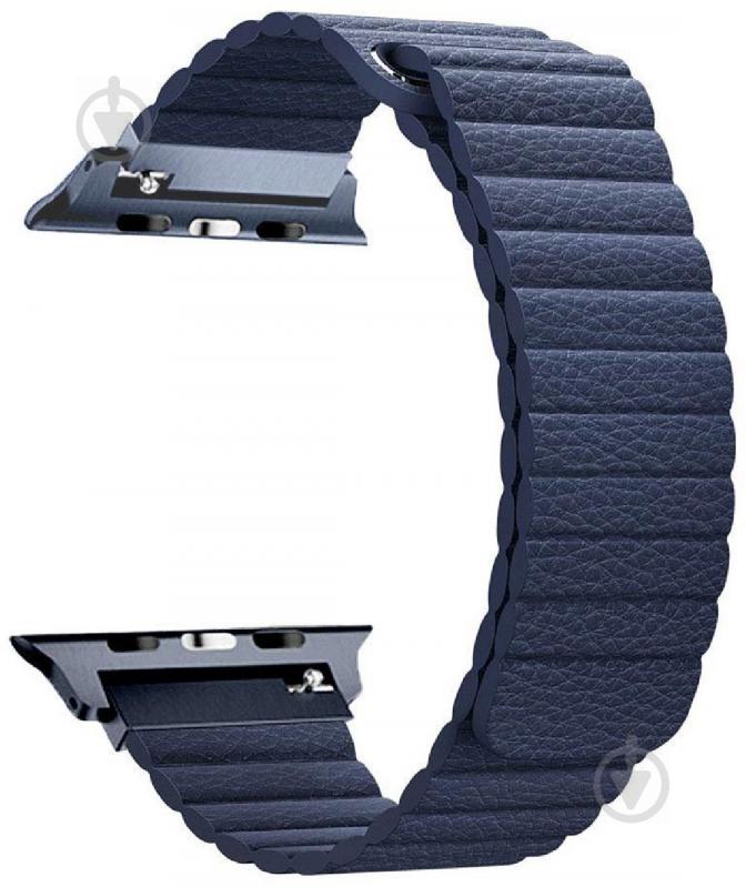 Ремінець Promate Lavish-38 з еко-шкіри для Apple Watch 38-40 мм blue lavish-38.blue - фото 1