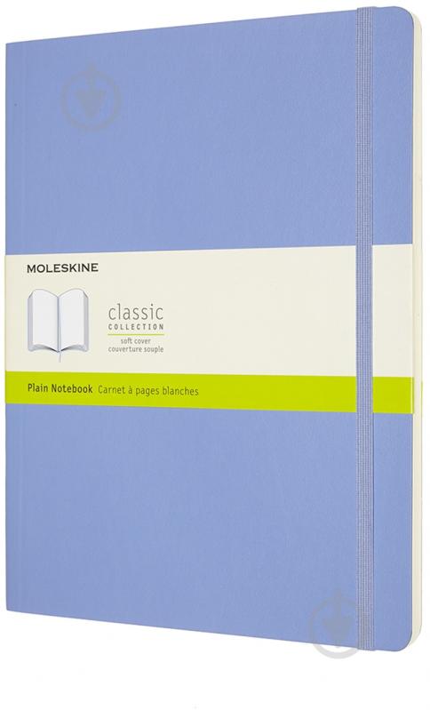 Книга для нотаток Classic 19 х 25 см нелинованный голуба гортензія Мягкий Moleskine - фото 1