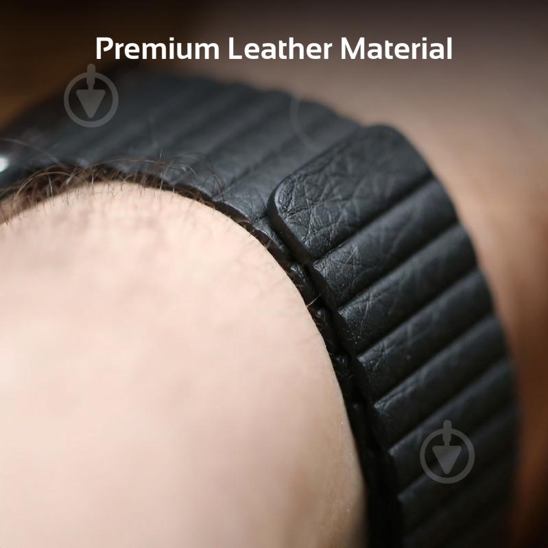 Ремінець Promate Lavish-42 з еко-шкіри для Apple Watch 42-44 мм black lavish-42.black - фото 5