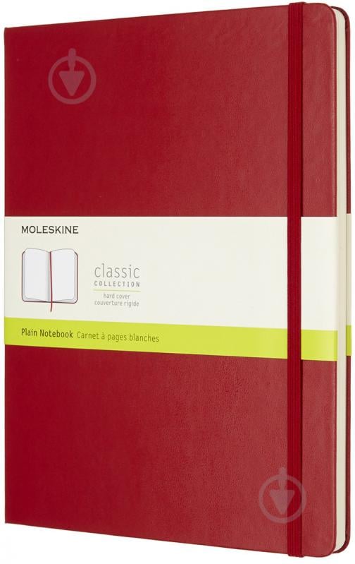 Книга для записей 19 х 25 см нелинованный красный мягкий Moleskine - фото 1